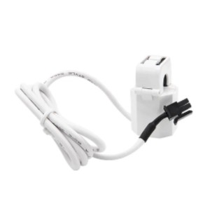 Shelly Stromabnehmer-Zange CT 50 A, weiß, für Hausautomation zur Stromverbrauchsmessung.