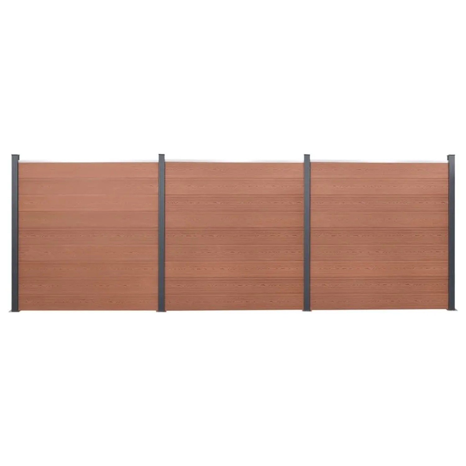 vidaXL Zaunelement-Set Braun 526x186 cm WPC 3211828 günstig online kaufen