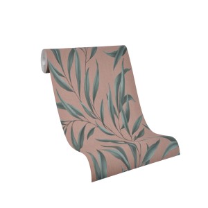 Marburg Vliestapete Modernista Floral Braun: Rolle Dekorative Tapete mit floralem Muster in Braun und Grün.