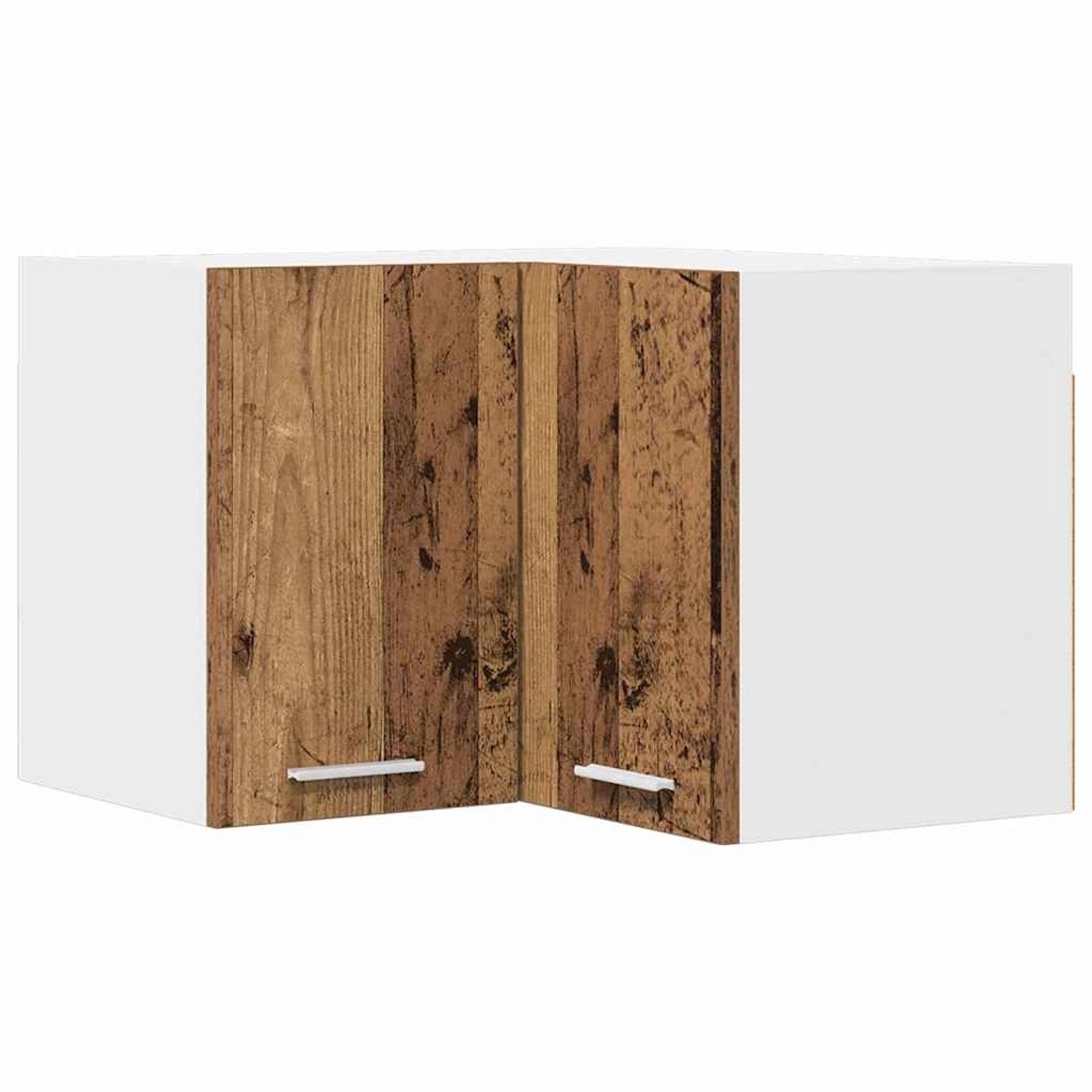 vidaXL Hängeschrank Riga Altes Holz und Weiß 57 x 57 x 40 cm 884192