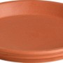 Runder Deroma Untersetzer aus Terrakotta, Ø 17 cm, für Pflanzgefäße im Innen- und Außenbereich.