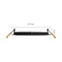 Detailaufnahme Philips Hue Einbauspot Slim, 17 cm, schwarz, mit Maßangaben zu Durchmesser und Höhe.