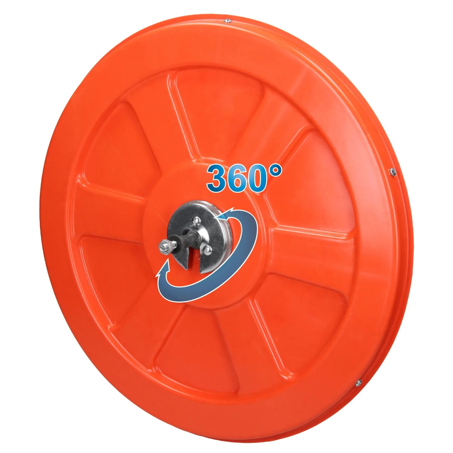 Roter ECD Germany Verkehrsspiegel, 30 cm, mit schwenkbarer Halterung für Carport und Garage.
