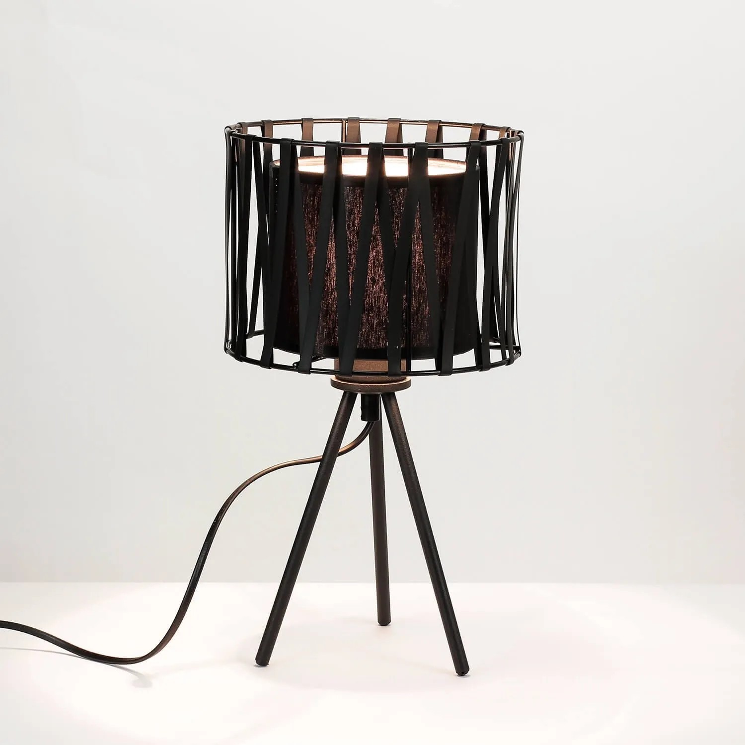 EASYLIGHT Tischlampe Schwarz Dreibein 35 cm Hoch Modern E27_6