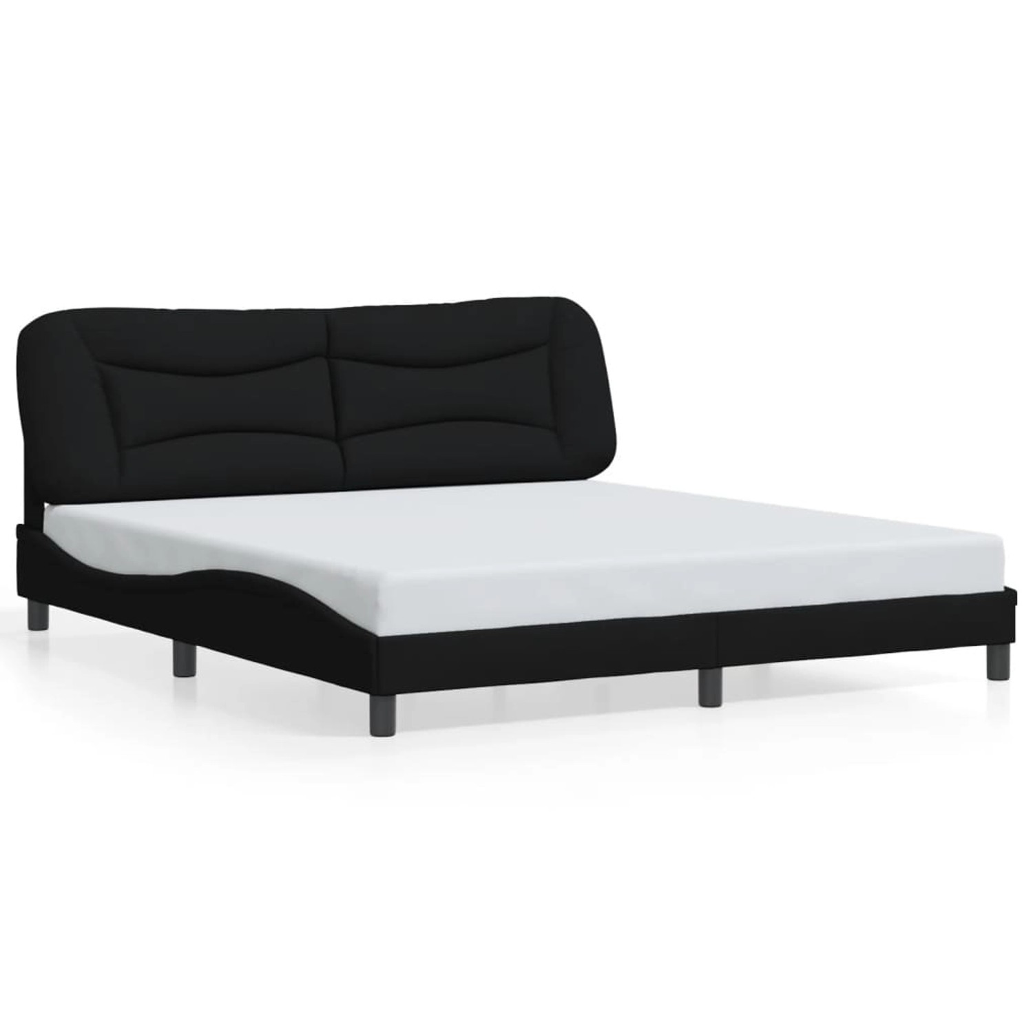 vidaXL Bettgestell ohne Matratze Hvar Schwarz 180x200 cm Stoff 3207788 günstig online kaufen
