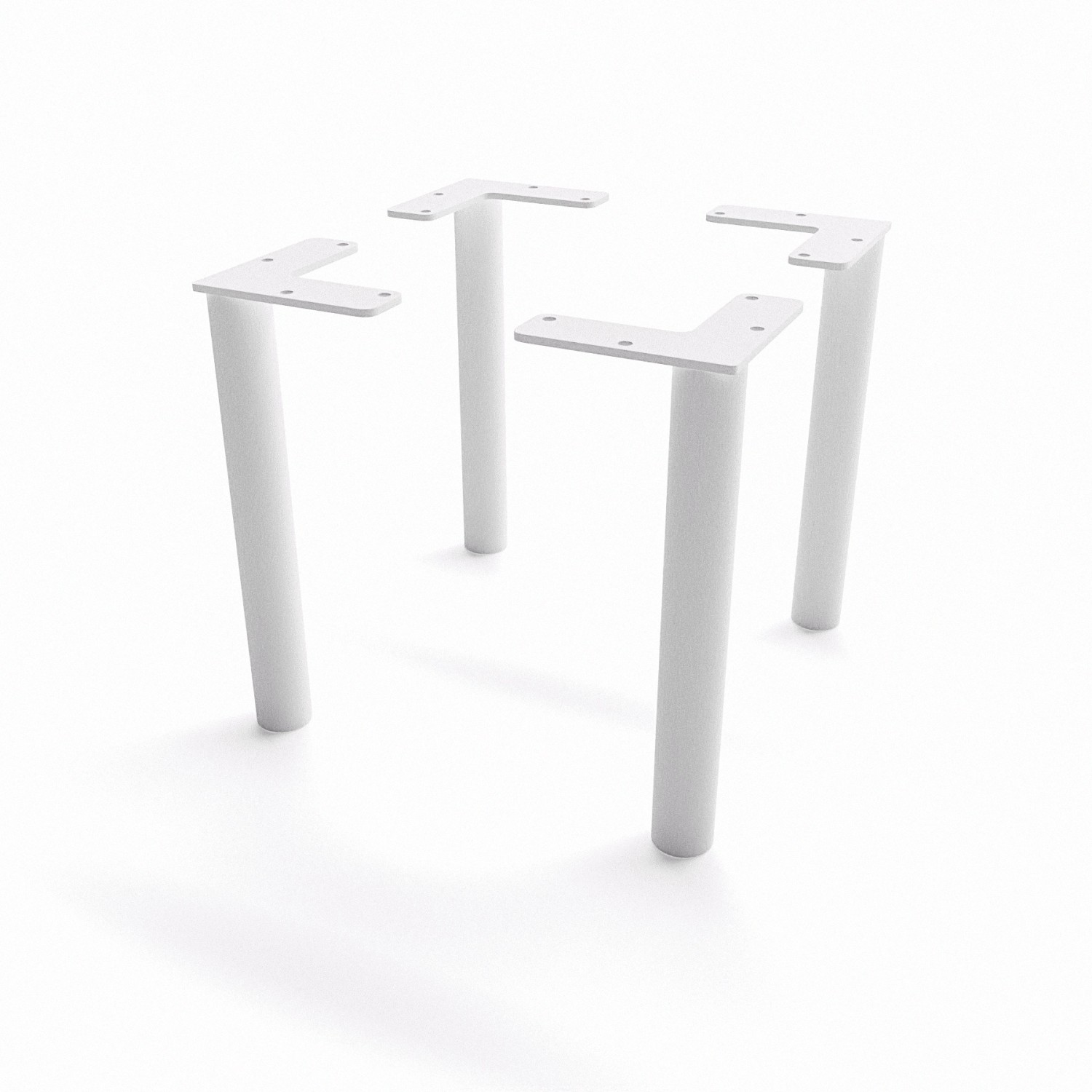 HEVVA Möbelfüße LINZ Weiß 20 cm Hoch 4er Set