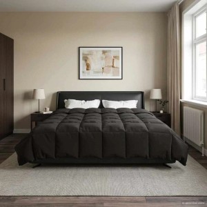 vidaXL Sommerdecke Gepolstert Anthrazit 200 x 220 cm Mikrofaser 42025913