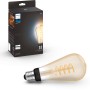 Philips Hue Filament Lampe E27 ST72, 550 lm, warmweiß bis kaltweiß, mit Retro-Look und Verpackung.
