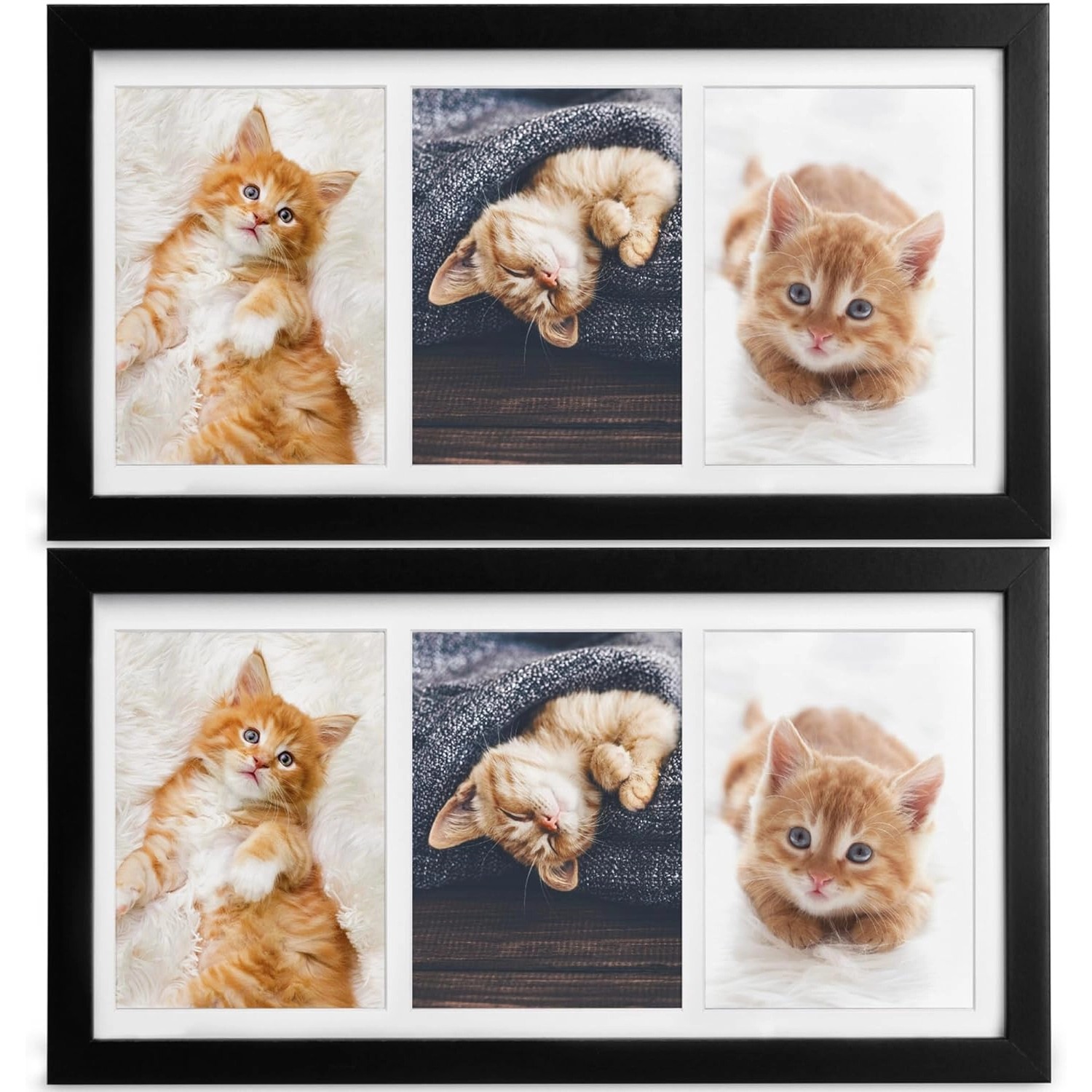 Bomoe Galeria Bilderrahmen 3 Bilder 10x15cm Schwarz 2tlg günstig online kaufen
