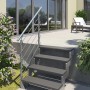 Dolle Außentreppe Gardentop mit 3 Stufen in Anthrazit und Geländer. Ideal für Garten und Terrasse.