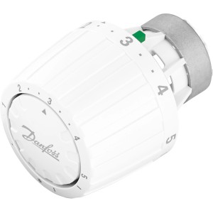 Danfoss Thermostatkopf RA/VL aus Kunststoff, weiß, zur Heizungs-Installation.