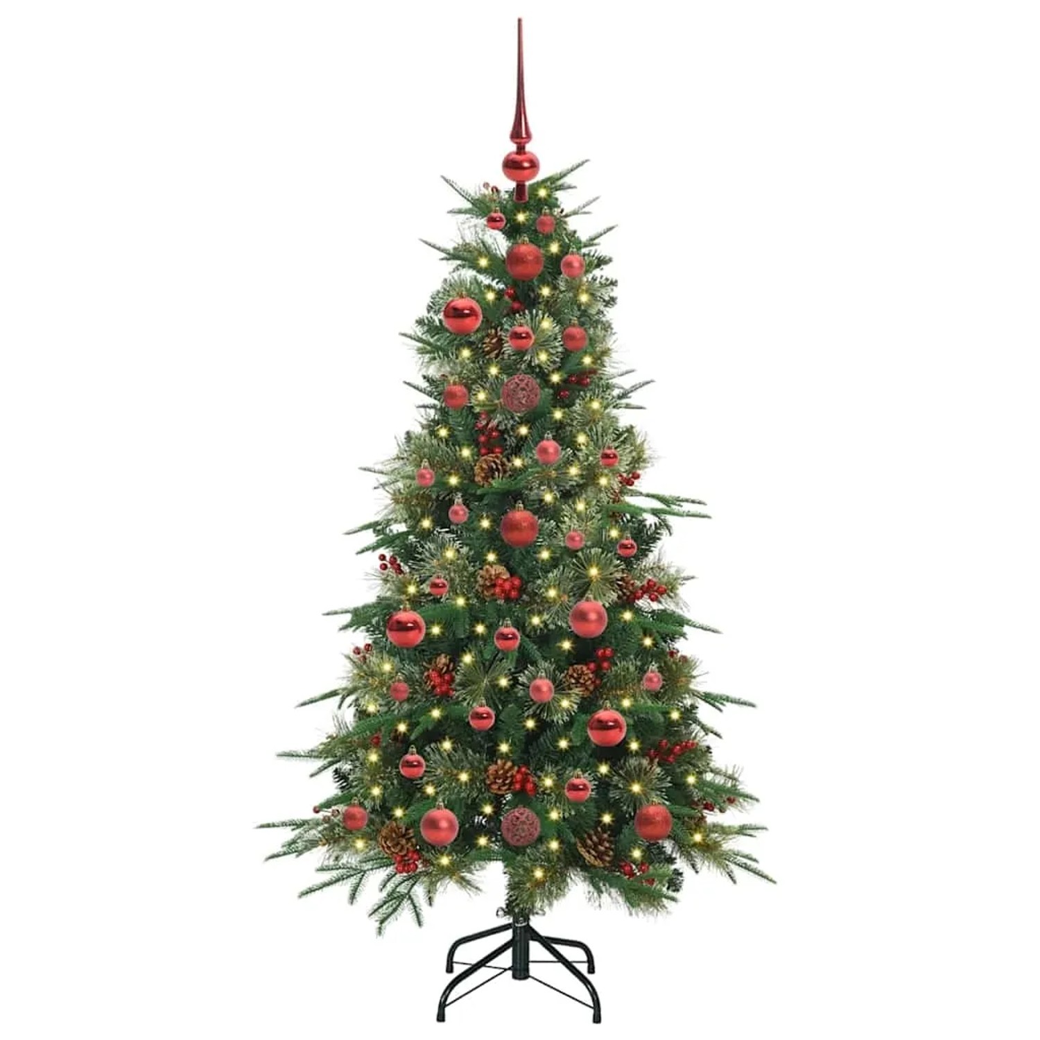 vidaXL Künstlicher Klappbarer Weihnachtsbaum Grün 120 cm PE und PVC 3397393