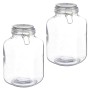 Zwei transparente Einmachgläser aus Glas mit Bügelverschluss, je 3 Liter, für luftdichte Aufbewahrung in der Küche.
