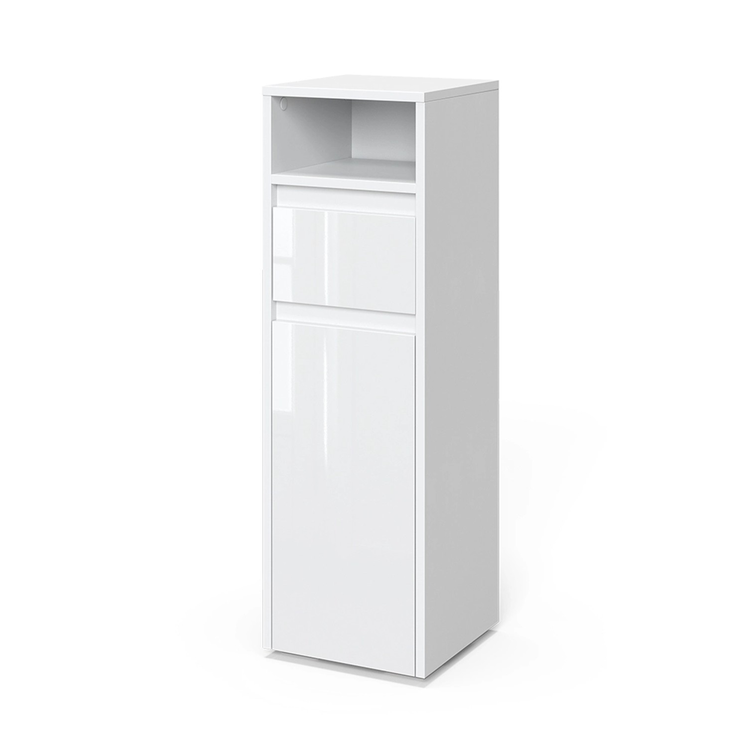 Thumbnail - Vicco Midischrank Majest Weiß/Weiß Hochglanz 30 x 96 cm