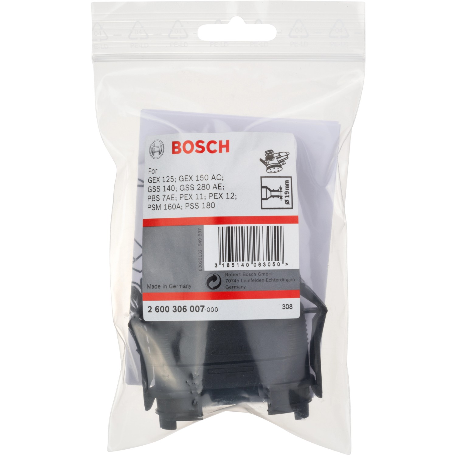 Bosch Absaugadapter zu Exzenter-, Schwing- und Multischleifer