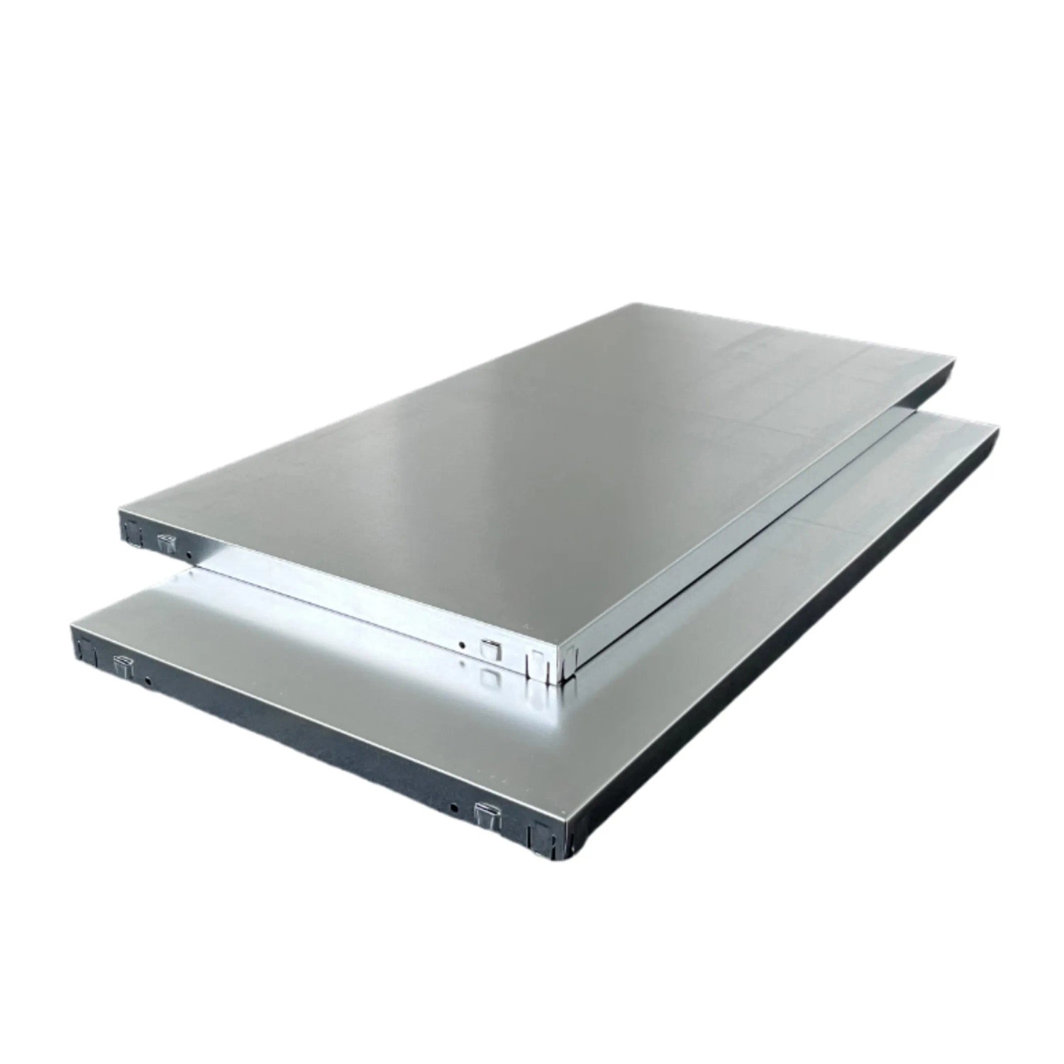 Schulte Steck-Grundregal, 2 verzinkte Regalböden 200x100x50 cm für hohe Lasten.