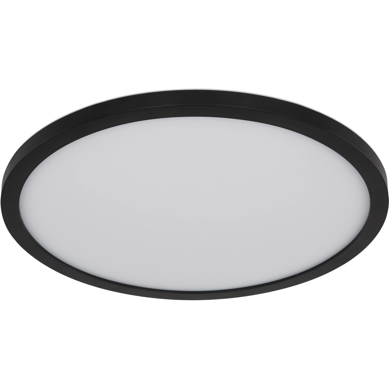 Schwarze, runde LED-Deckenleuchte Sapana mit Farbwechsel (RGB) und Dimmfunktion.