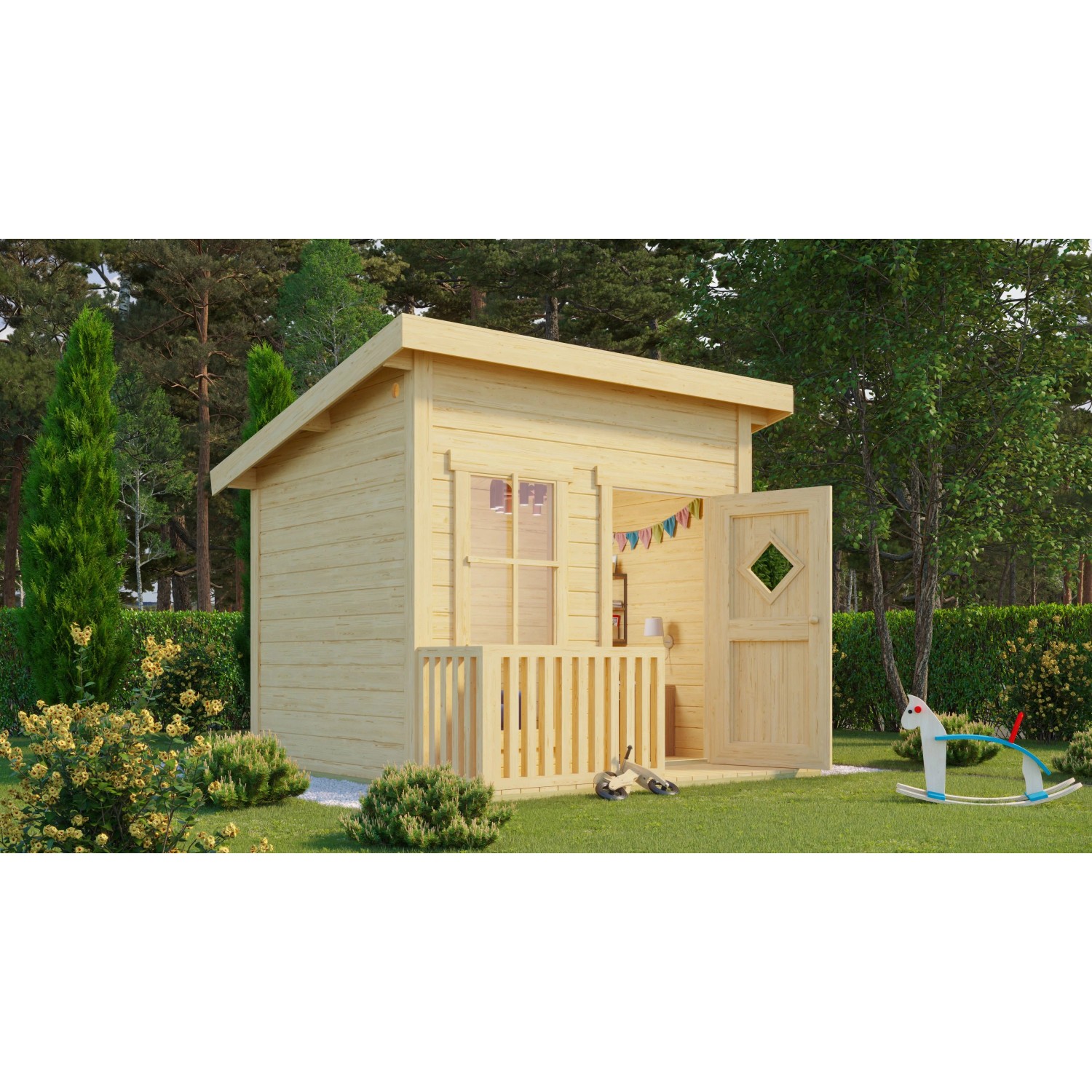 Lasita Maja Kinderspielhaus Natur Flipp 160 cm x 200 cm