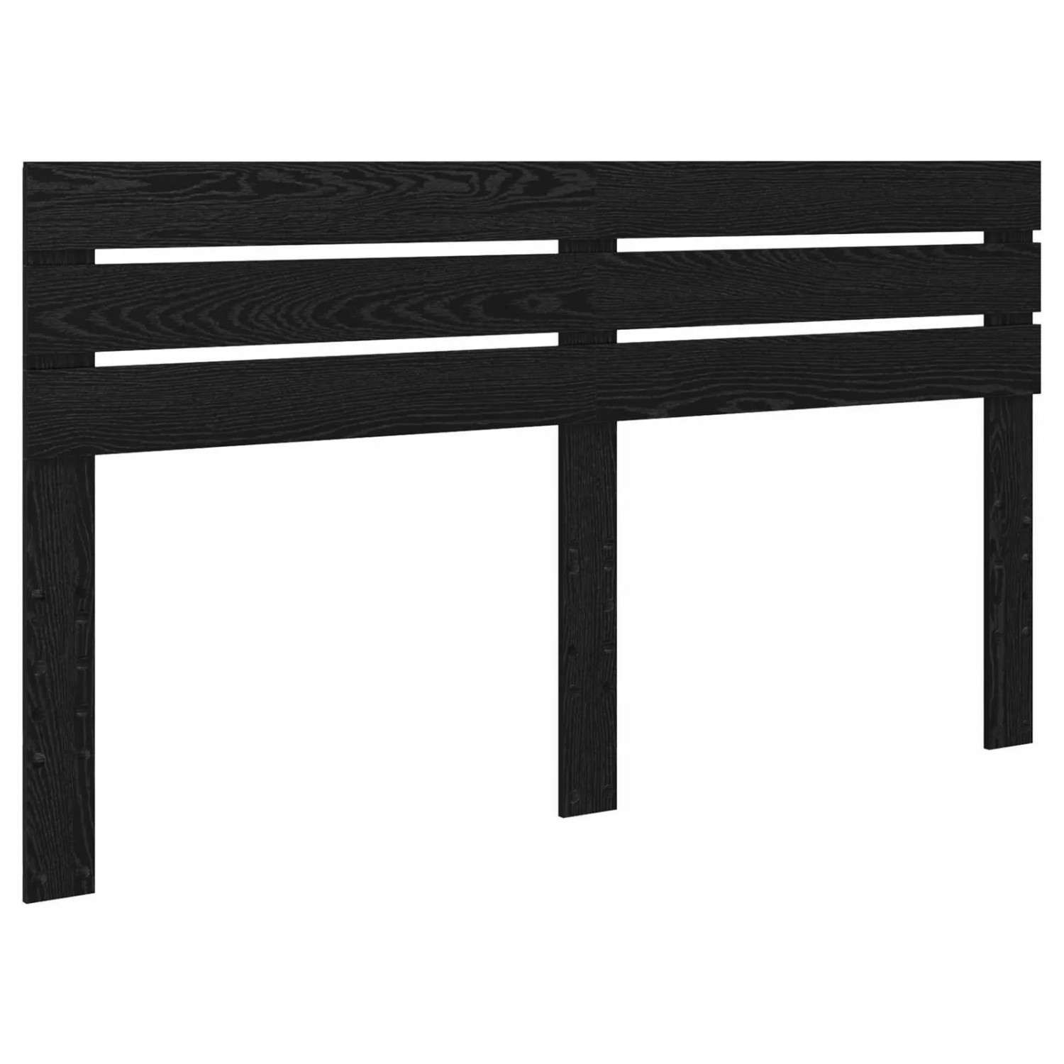 vidaXL Kopfteil mit Kopfteil Schwarz Eichen-Optik 200 cm Holzwerkstoff 888166
