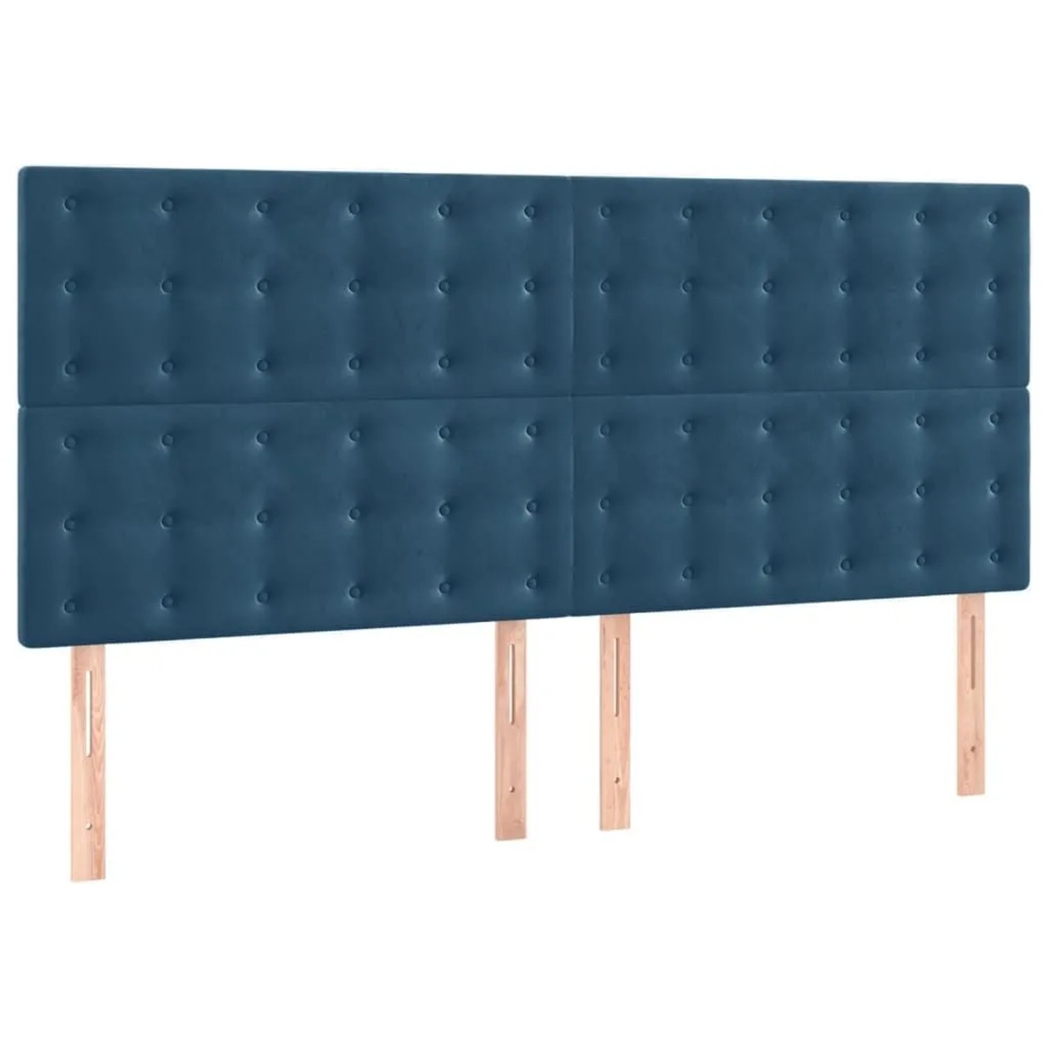 vidaXL Kopfteil Dunkelblau 180x5x118/128 cm Samt 3116830