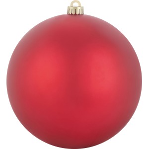 Große, burgunderrote Weihnachtskugel (Ø 20cm) aus Kunststoff für den Weihnachtsbaum.