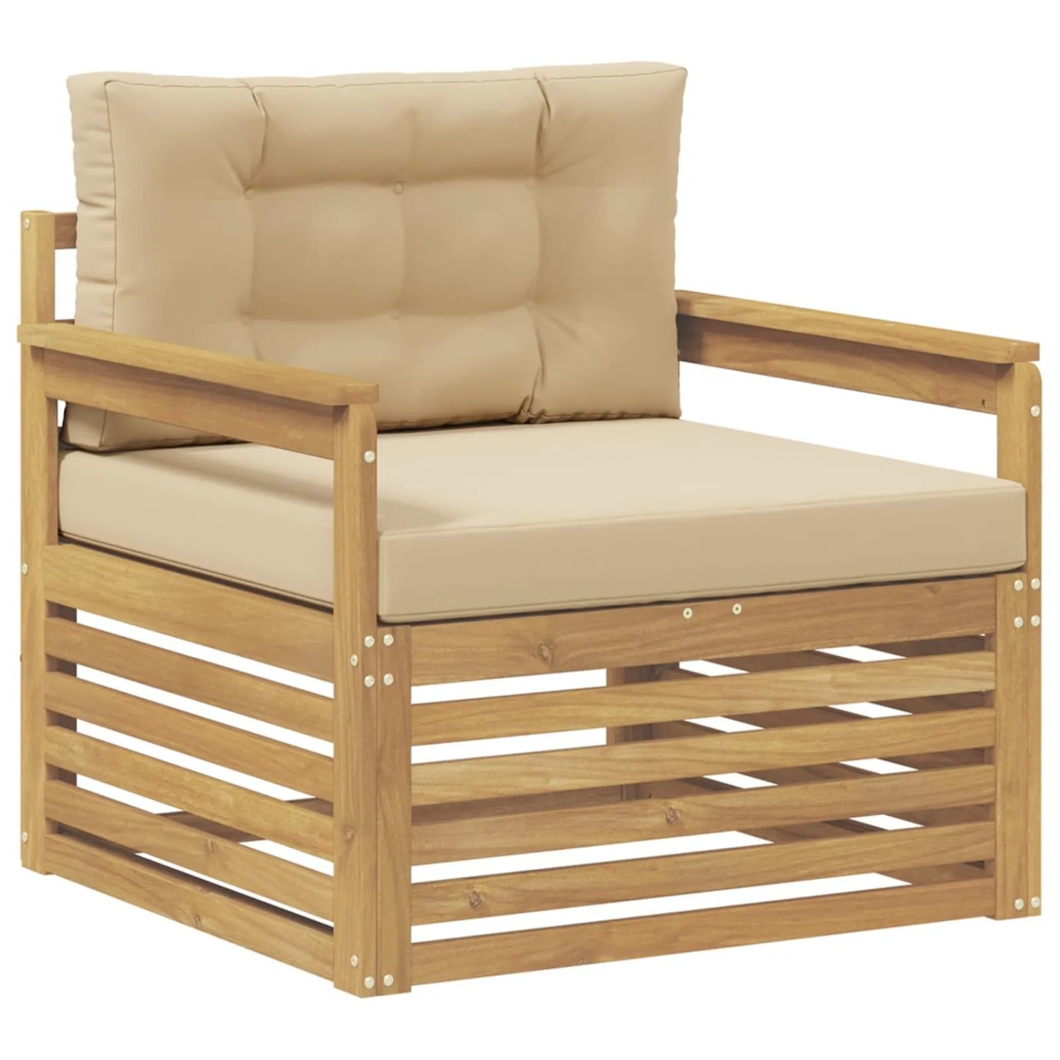 vidaXL Outdoor-Sofa Polyester Weiß 3439125