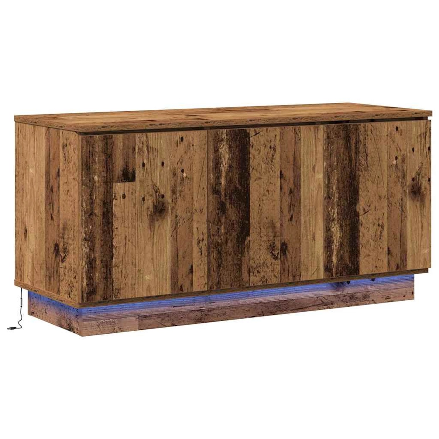 vidaXL TV-Schrank mit LED Altholz 100 x 38 x 49 cm Holzwerkstoff 869672 günstig online kaufen