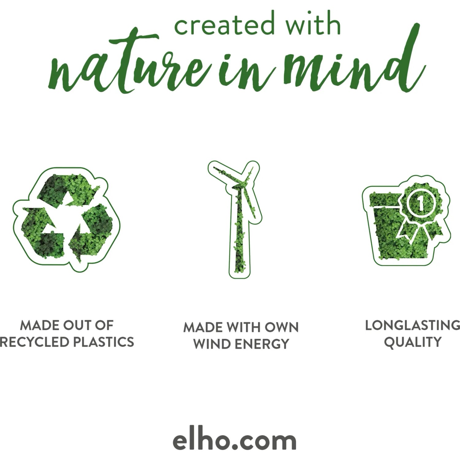 Elho Green Basics: Nachhaltige Anzuchtschale aus Recycling-Kunststoff, hergestellt mit Windenergie.