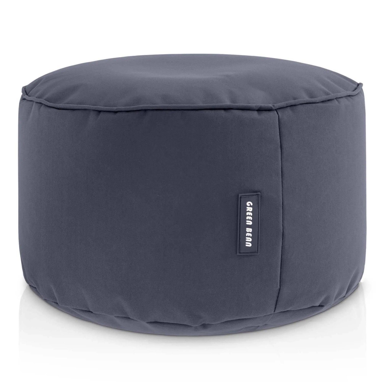 Green Bean Sitzpouf Stay 45 x 25 cm PVC Wetterfest Waschbarer Bezug mit EPS-Perlen-Füllung Dunkelgrau