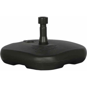 Anthrazitfarbener Enne Plast Schirmständer Papillon (20 l) aus Kunststoff mit Schmetterlingsmotiv.