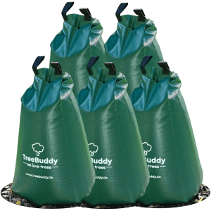 5er Set TreeBuddy Baumbewässerungssäcke, 75l, für die Bewässerung von Bäumen.