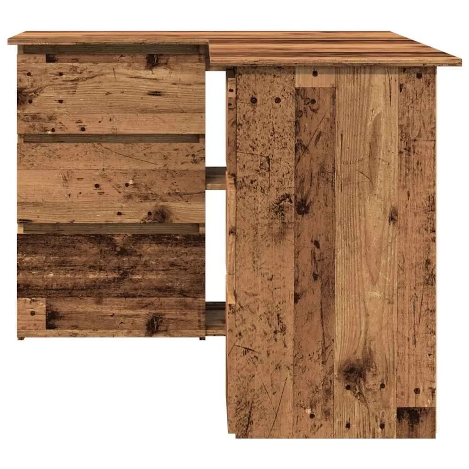 vidaXL Eckschreibtisch Altholz-Optik 145x100x76 cm Holzwerkstoff 855962_4