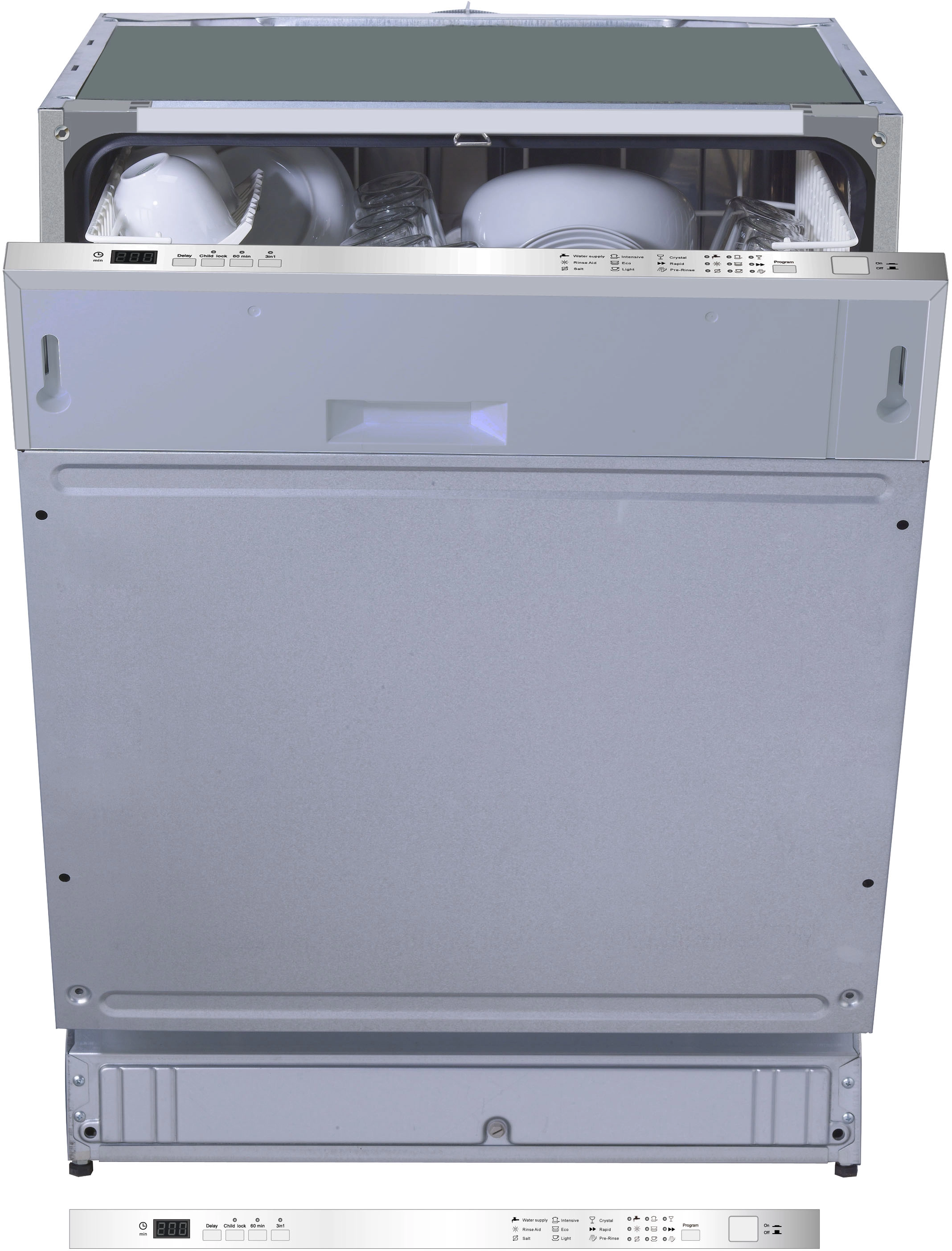 Flex-Well + 3 Küchengeräte-Set Kühlschrank Dunstabzugshaube Herd Geschirrspüler