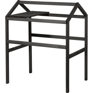 Anthrazitfarbener Pflanzturm-Aufsatz Kubus 2.0 mit Ablage für Holz-Hochbeete.