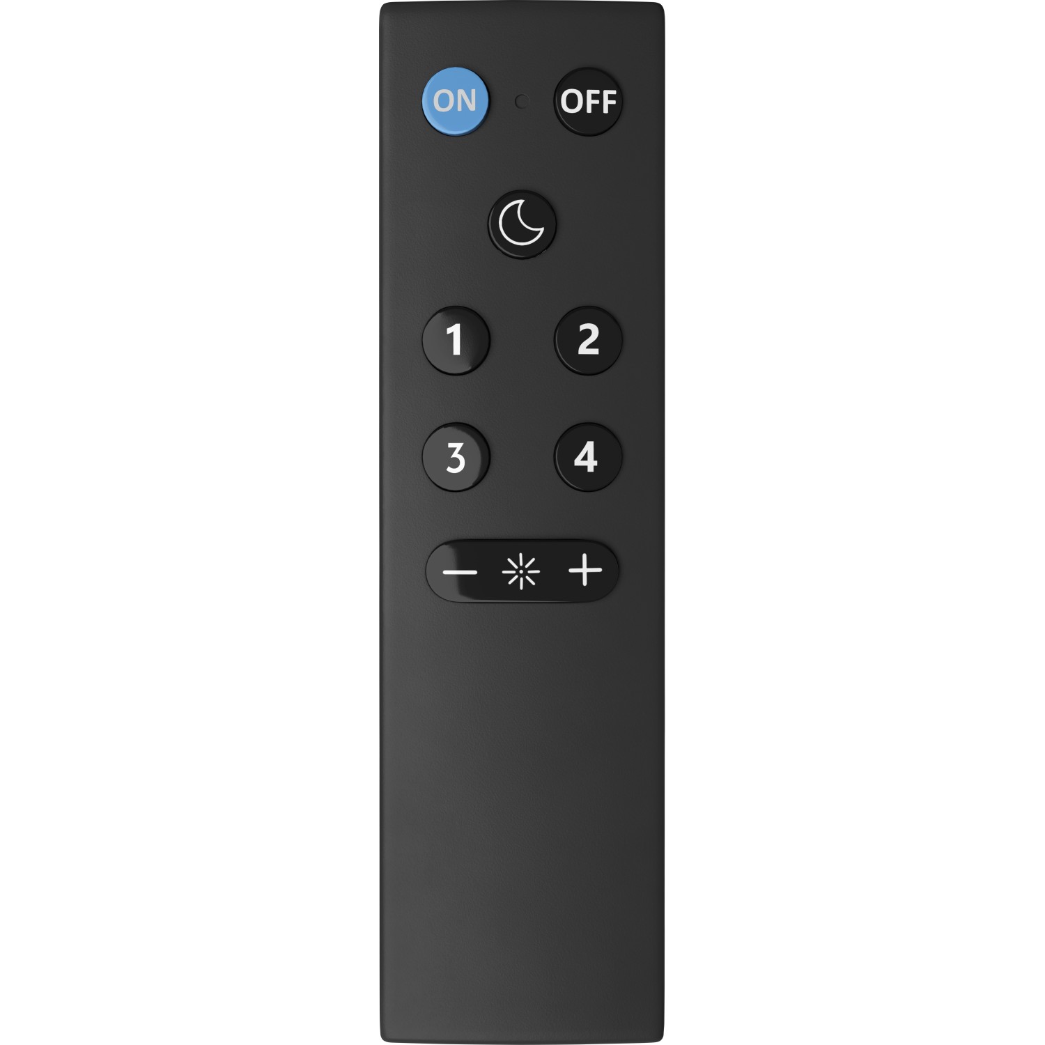 Fernbedienung für LED-Deckenleuchte zur Steuerung von Lichtfarbe und Dimmfunktion.