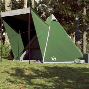 vidaXL Tipi-Familienzelt 6 Personen Grün Wasserdicht 4009438