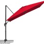 Roter Schneider Ampelschirm (340x270 cm) mit Dreh- und Neigefunktion. Sonnenschutz für Garten und Balkon.