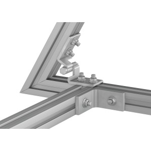 Verbindungswinkel für Aluvario 35x35 mm zur starren Verbindung von Querstreben im 90° Winkel.
