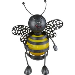 Globo LED-Solaraußenleuchte Biene aus Metall und Kunststoff, gelb/schwarz, für den Außenbereich.