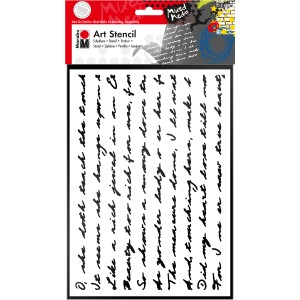 Marabu Art Stencil Schablone Script DIN A4 für Wandgestaltung, Textdesign und Scrapbooking.