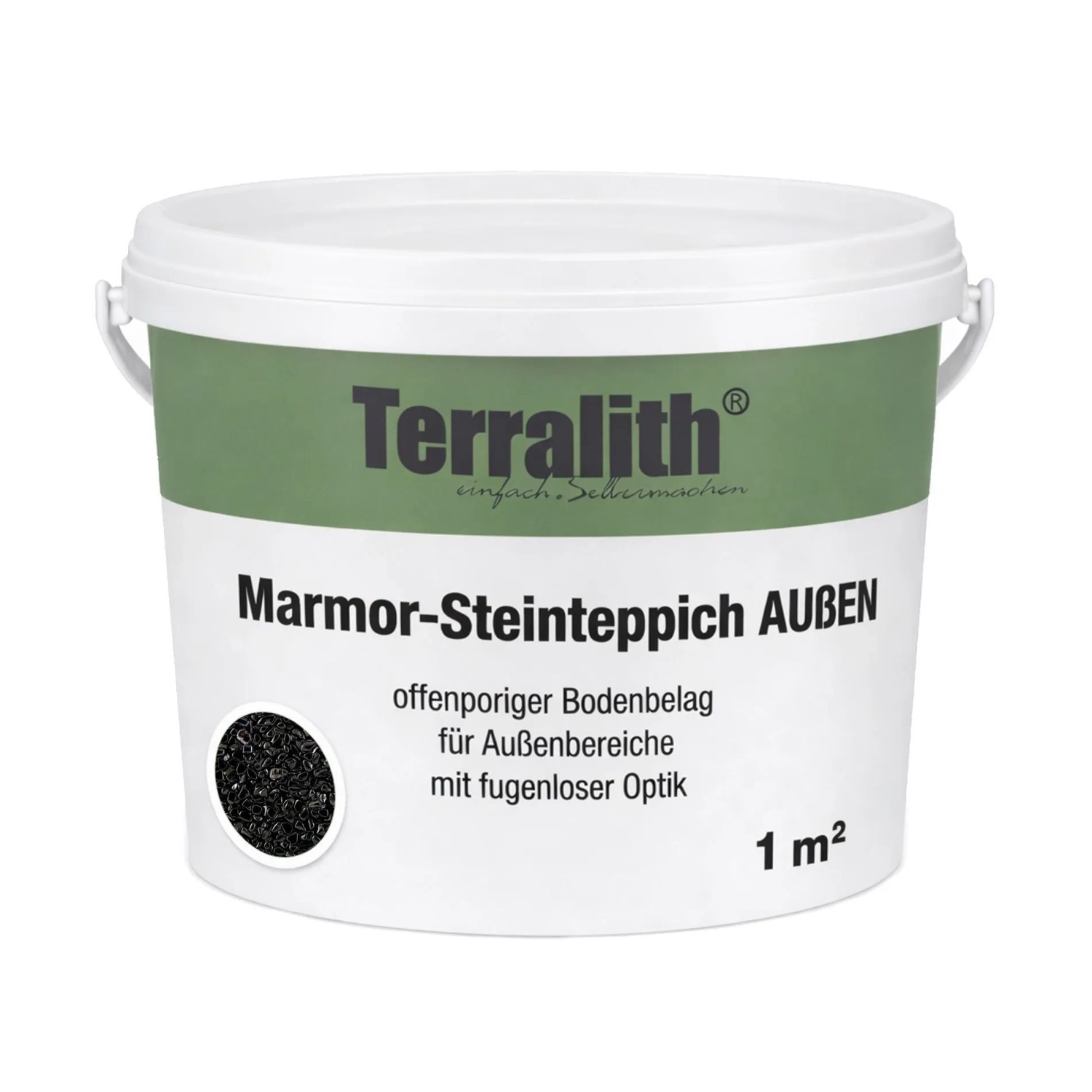 Terralith Edelsteinteppich Amethyst Nero 1 m² Außen