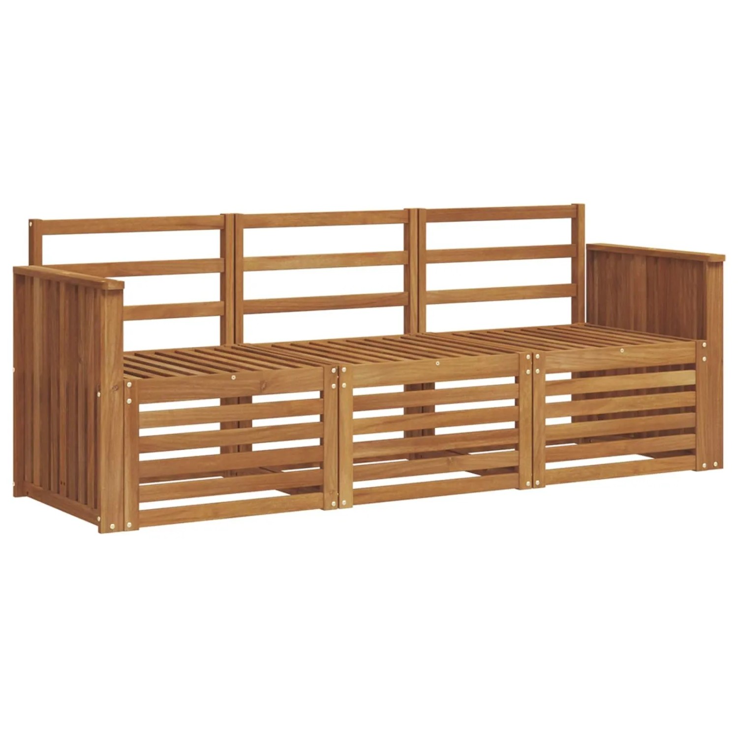 vidaXL Sofagarnituren 3 Tlg Natur Massivholz Akazie 3374284
