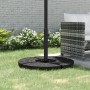 Schwarzer Outsunny Sonnenschirmständer aus Metall für den Garten.
