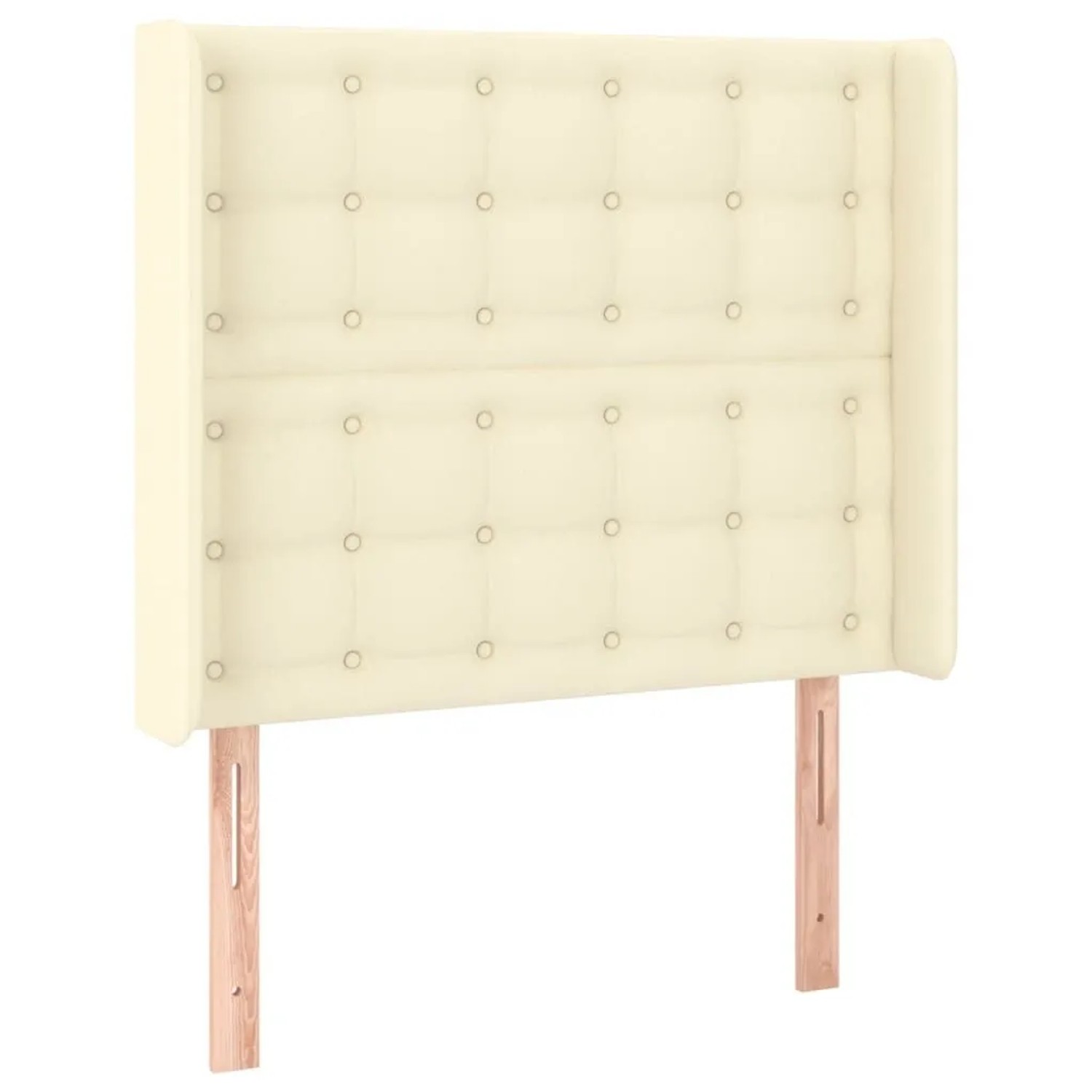 vidaXL Kopfteil mit Ohren Creme 93x16x118/128 cm Kunstleder 3119660