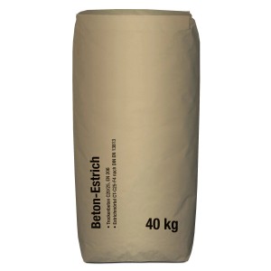 Sack Betonestrich 40 kg, Trockenmörtel für Fundamente und Estriche im Innen- und Außenbereich.
