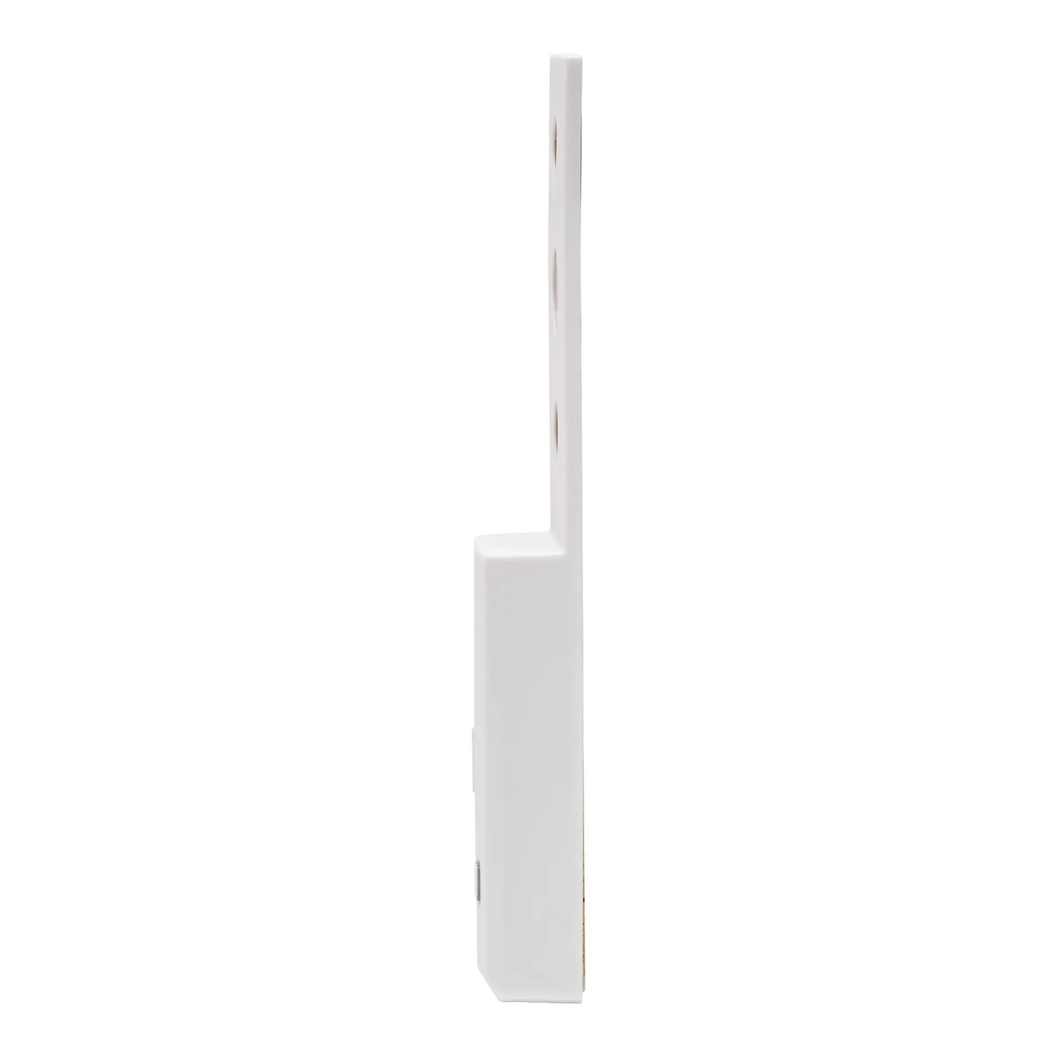 Weißer HmIP Fenstergriffsensor für Hausautomation, Seitenansicht.