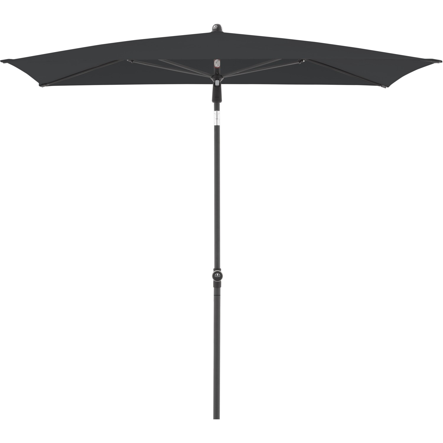 Doppler Marktschirm 120 cm x 200 cm Anthrazit mit Handöffner