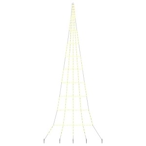 vidaXL LED Weihnachtsbaum mit Erdspießen Warmweiß 500 cm Metall 42018745