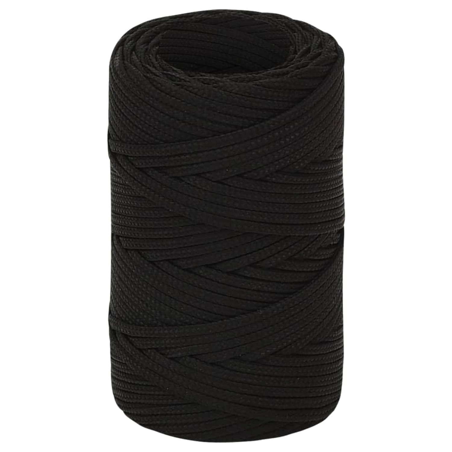 vidaXL Arbeitsseil Schwarz 2 mm 50 m Polyester 152793