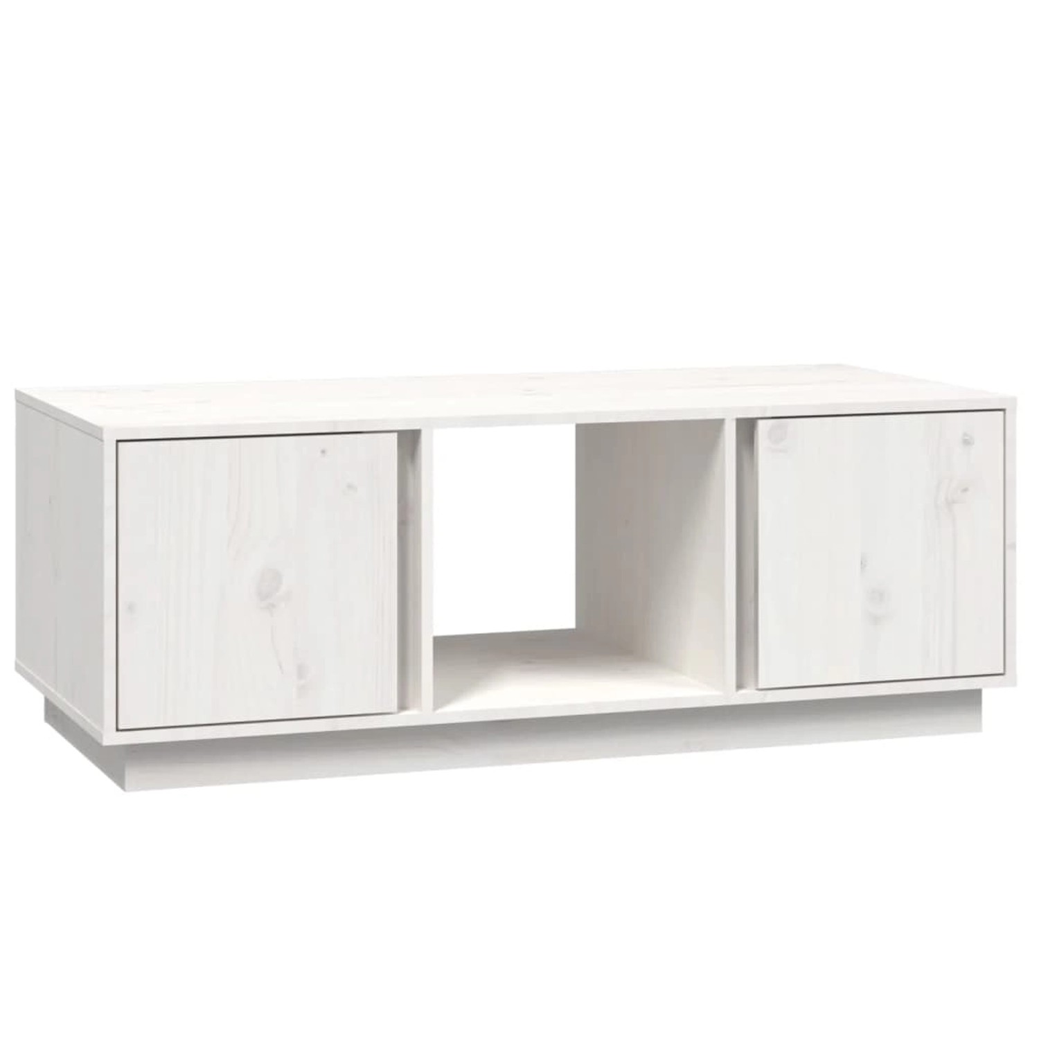 vidaXL Couchtisch Weiß 110x50x40 cm Massivholz Kiefer 814425 günstig online kaufen